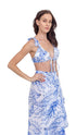 Blue Coral Reef Print Skirt with Ruffle Detailing - Beach Collection - Dresses - by CAPRI LIFESTYLE