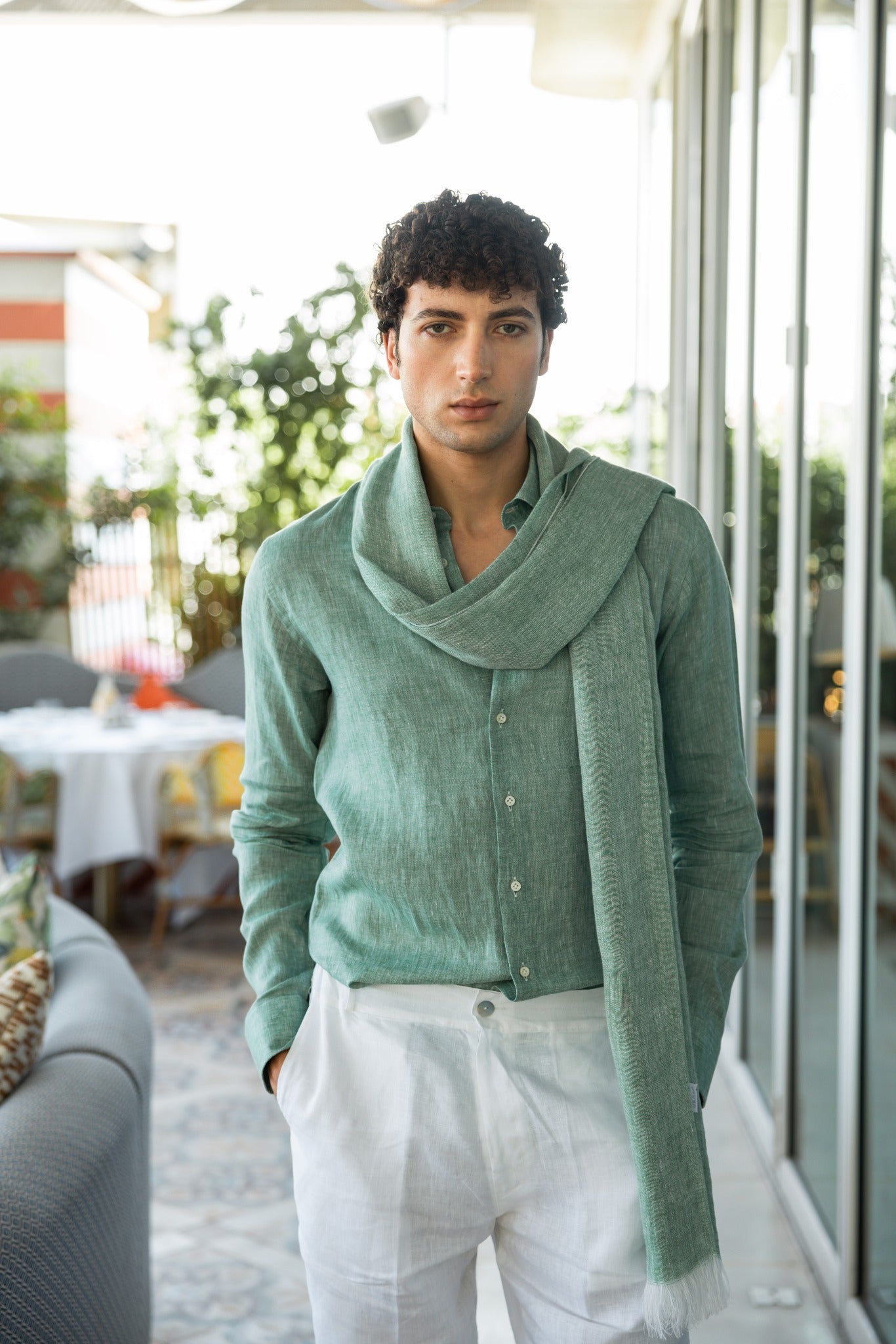 Capri Linen Scarf - by CAPRI LIFESTYLE