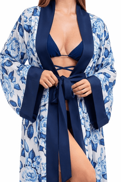 Caprilifestyle Floral Short Kimono - by CAPRI LIFESTYLE