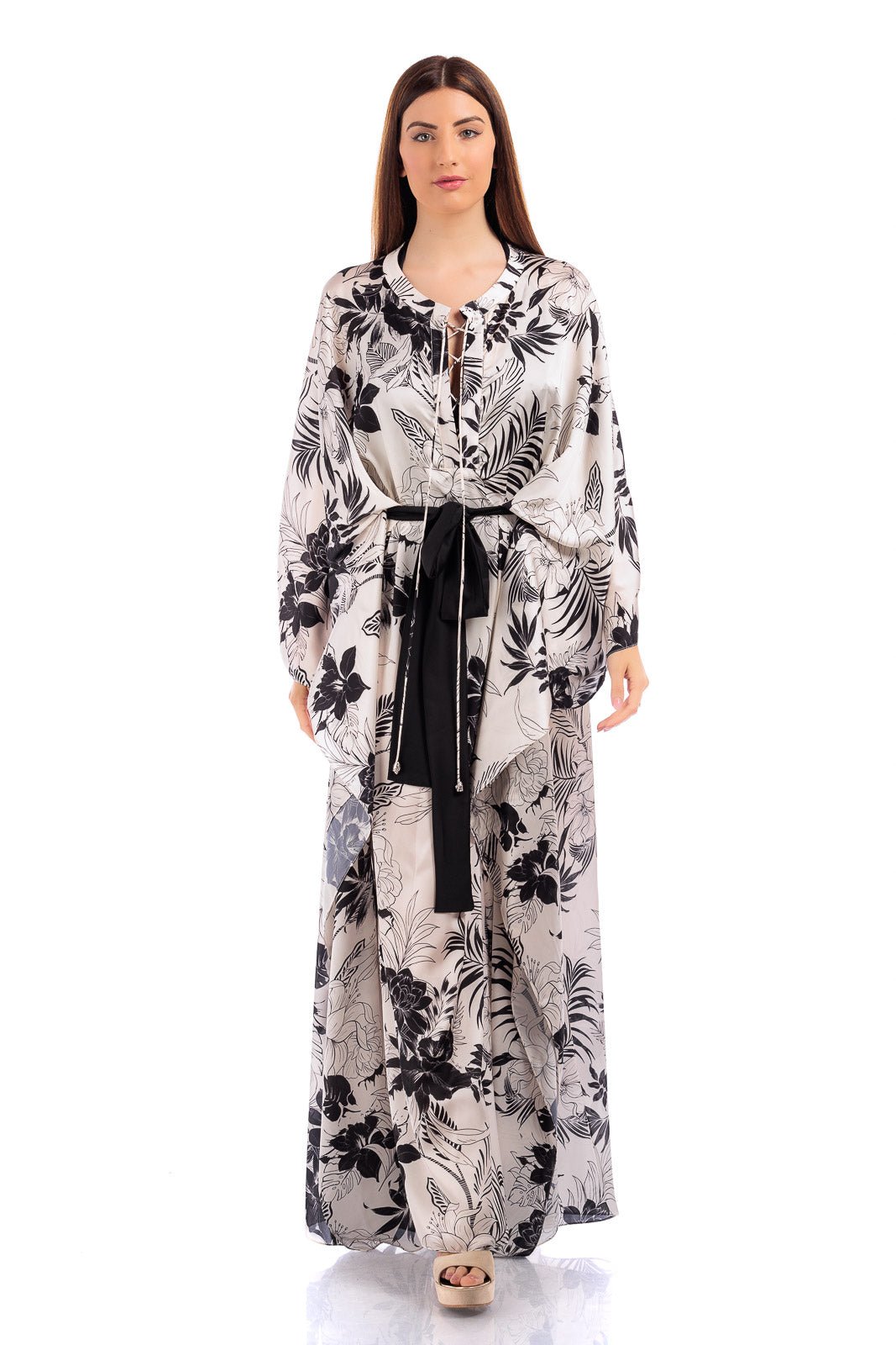 CASSIA Long Silk Kaftan by CAPRI LIFESTYLE