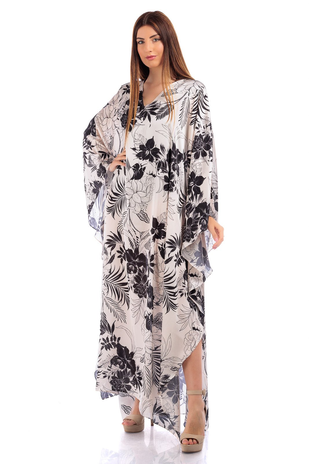 CASSIA Long Silk Kaftan by CAPRI LIFESTYLE