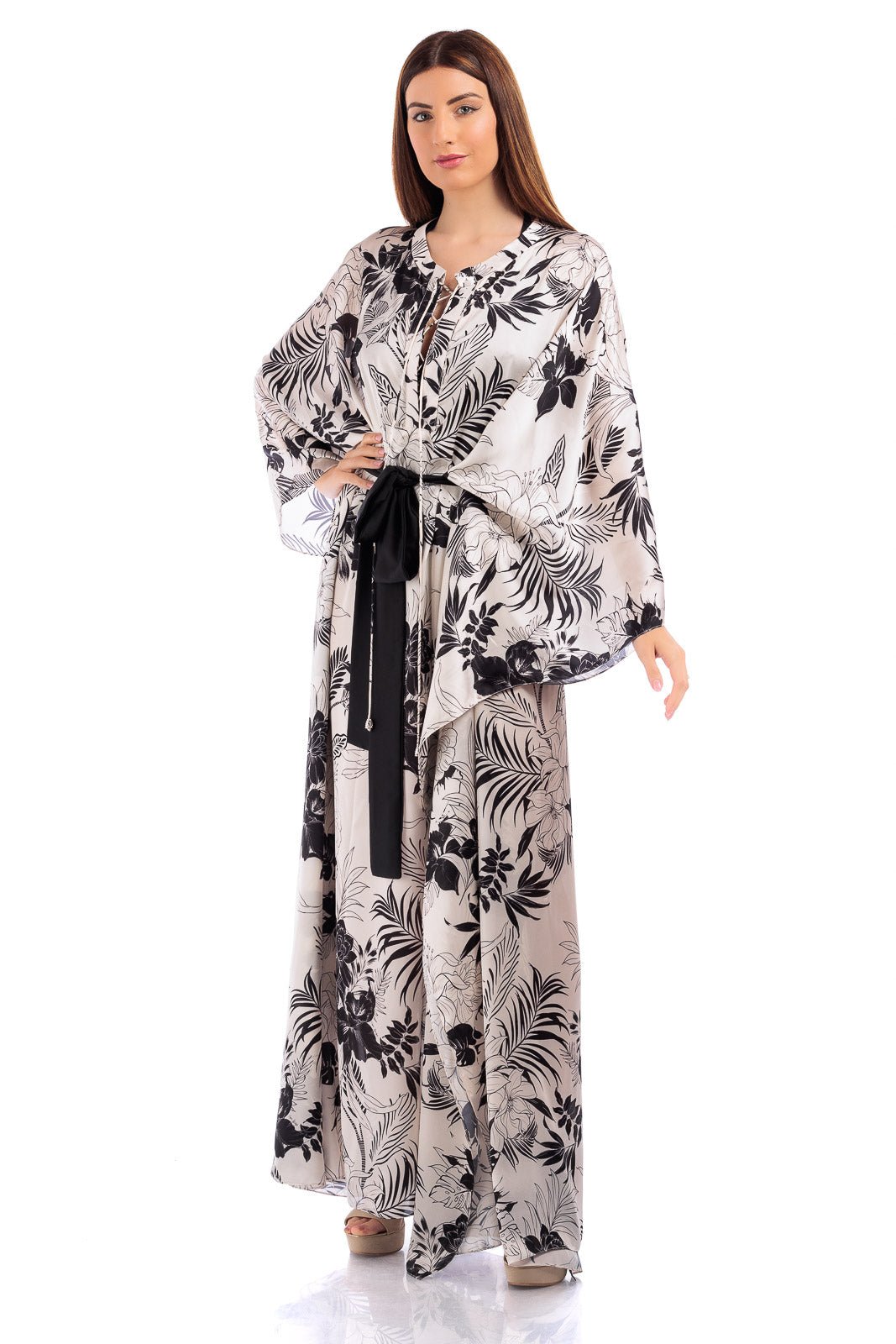 CASSIA Long Silk Kaftan by CAPRI LIFESTYLE