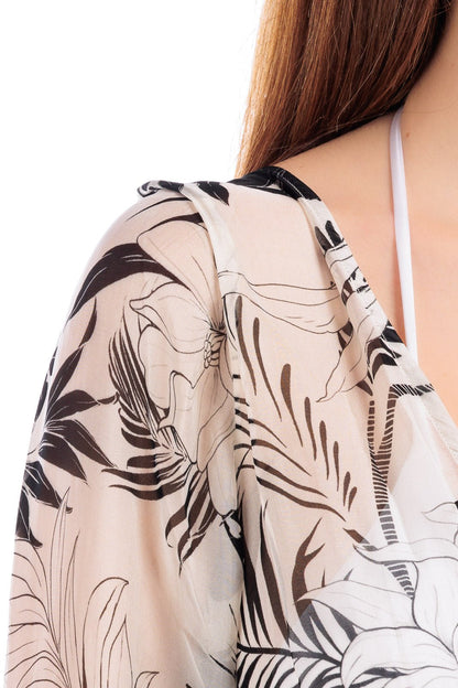 CASSIA Silk Chiffon Long Coverup