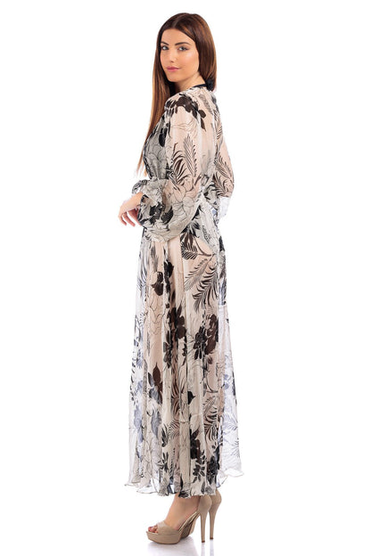 CASSIA Silk Chiffon Long Robe