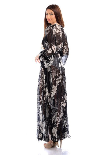 CASSIA Silk Chiffon Long Robe