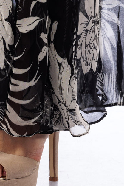 CASSIA Silk Chiffon Long Robe