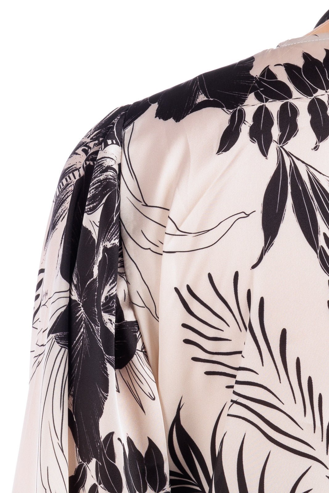 CASSIA Silk Short Wrap Around LS Dress