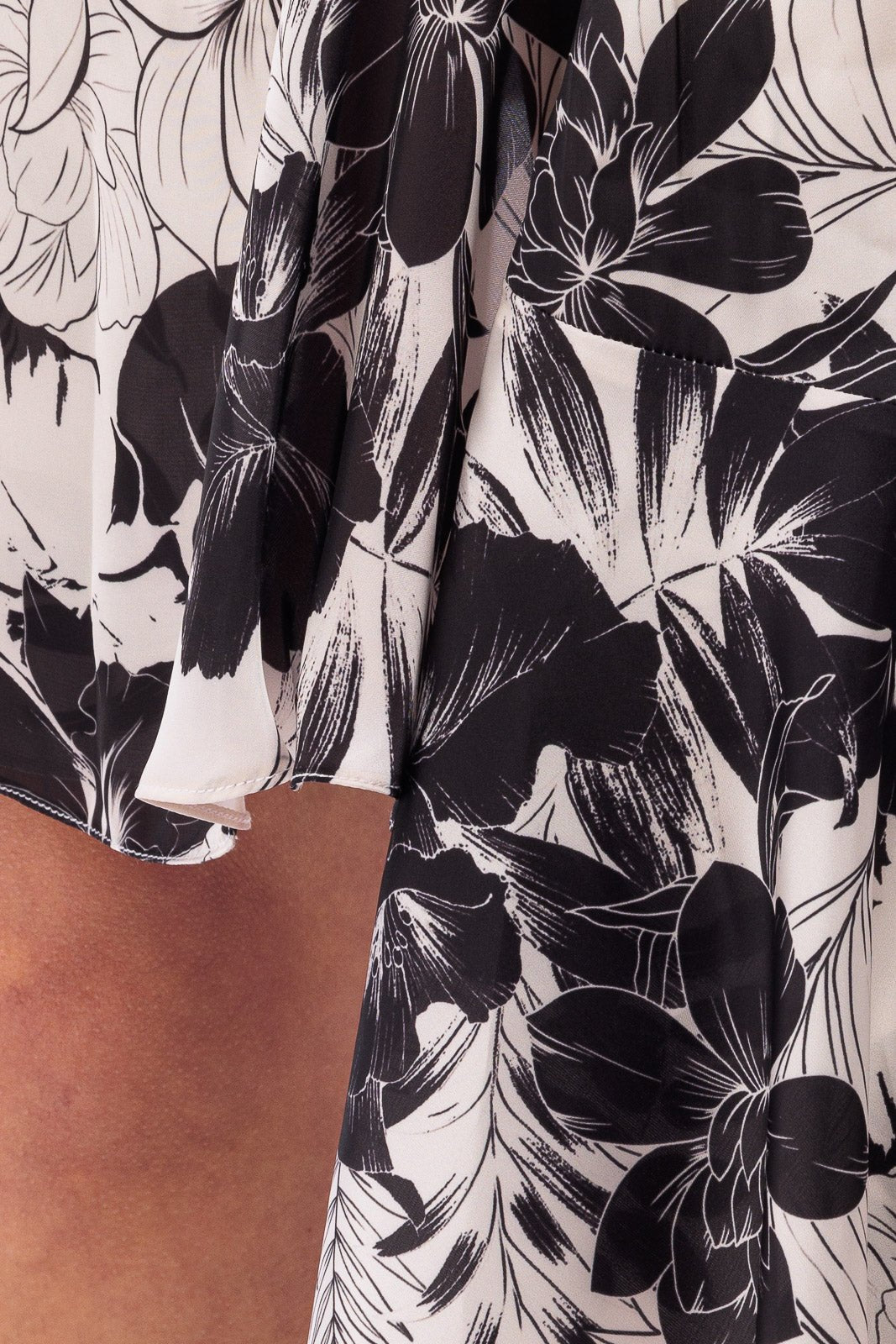 CASSIA Silk Short Wrap Around LS Dress