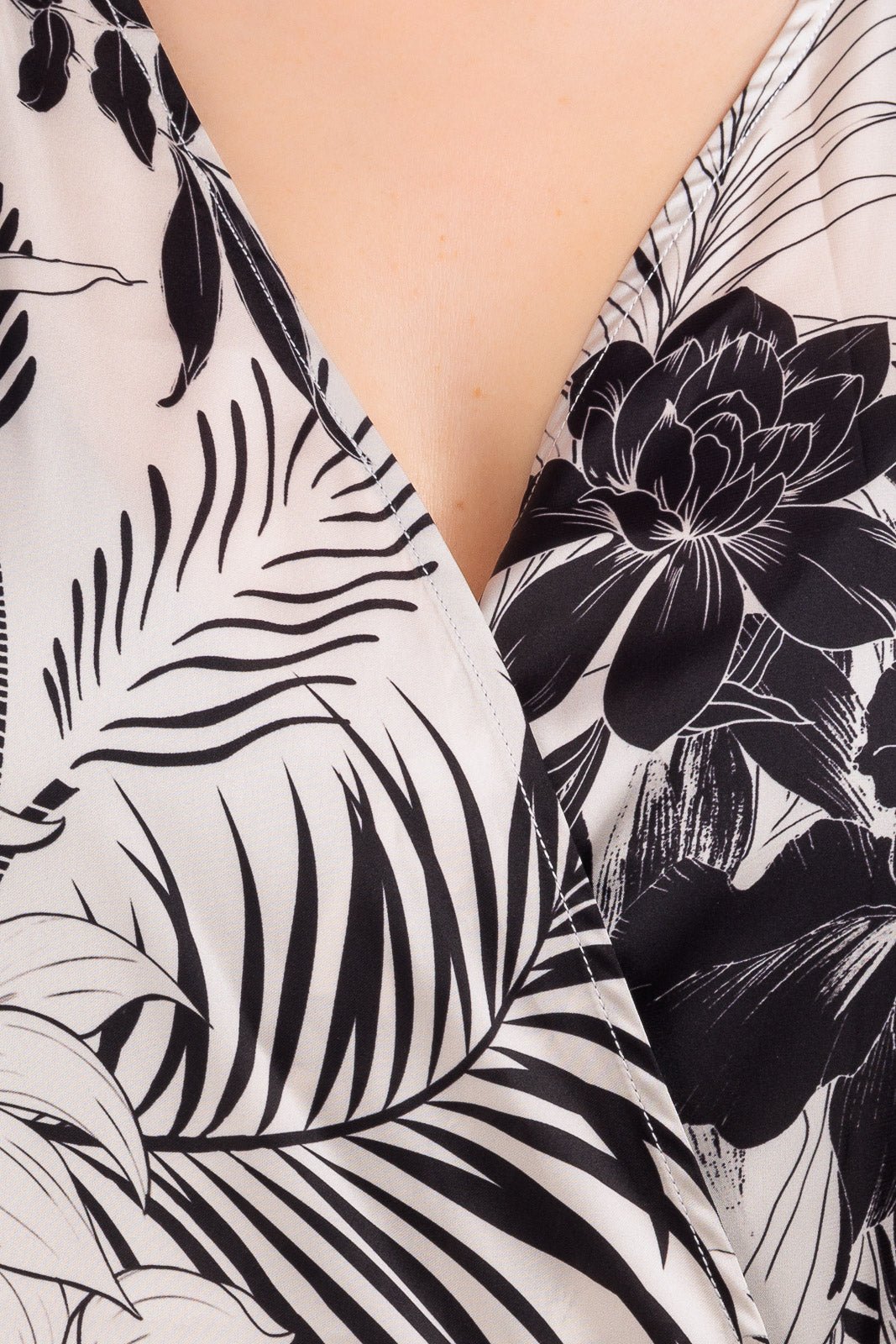 CASSIA Silk Short Wrap Around LS Dress