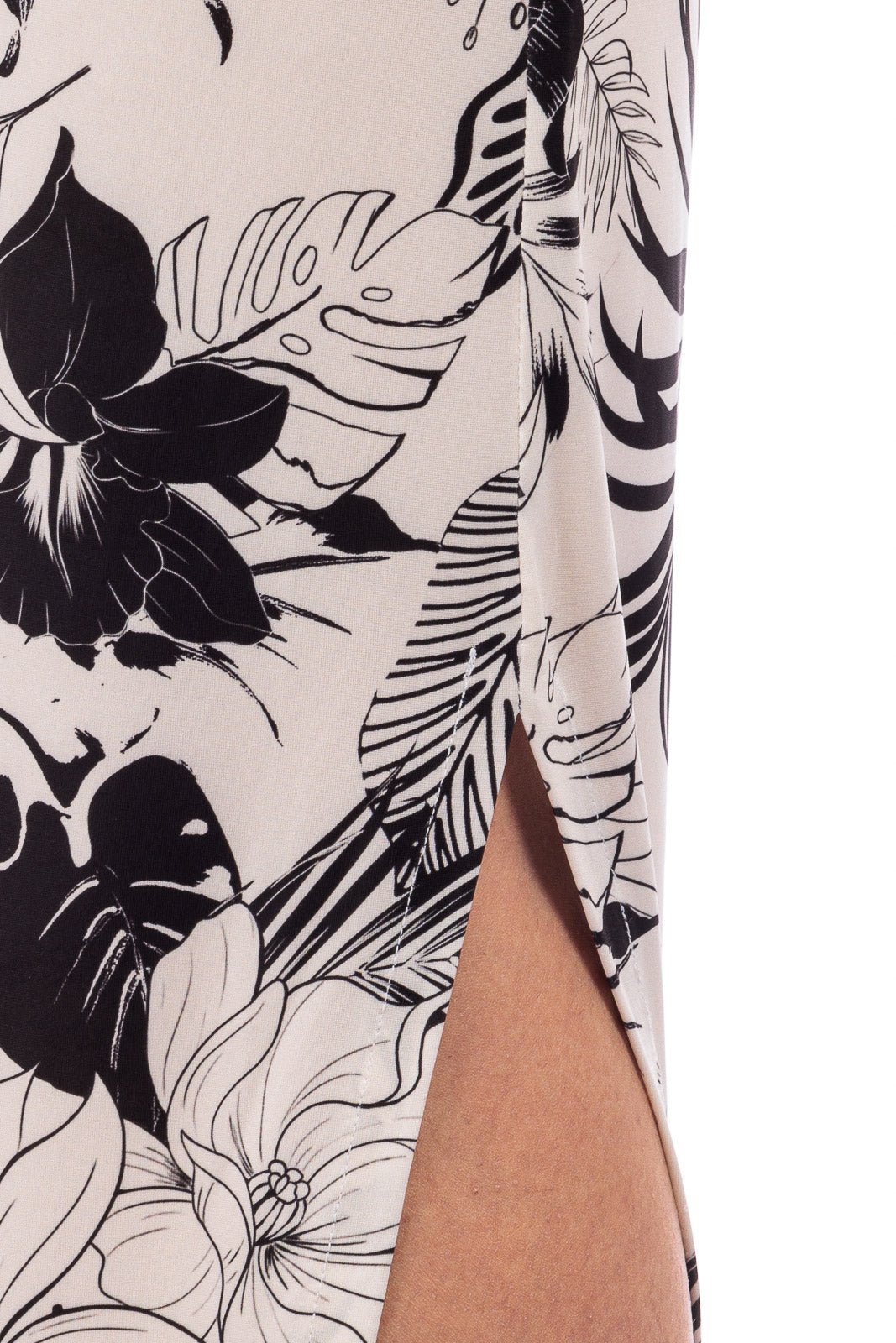 CASSIA Twisted Gathered Waist Long Dress