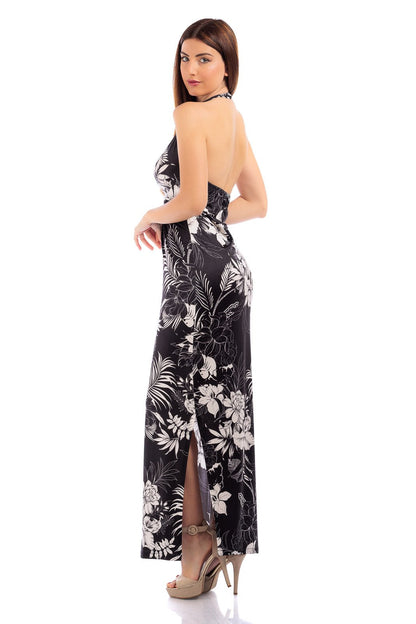 CASSIA Twisted Gathered Waist Long Dress