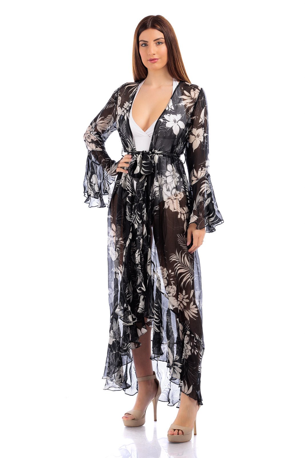 Chiffon Wrap Coverup Dress