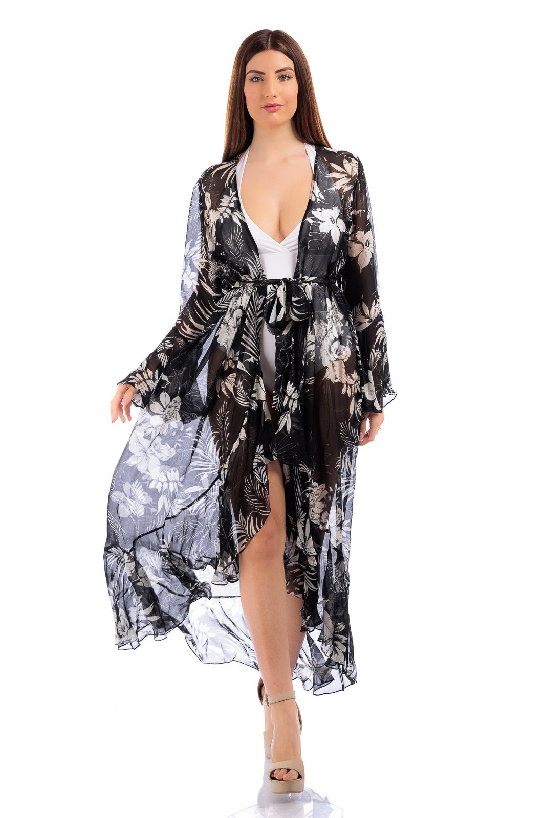 Chiffon Wrap Coverup Dress
