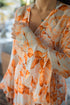 Elegant Silk Chiffon Dress with Floral Print - by CAPRI LIFESTYLE