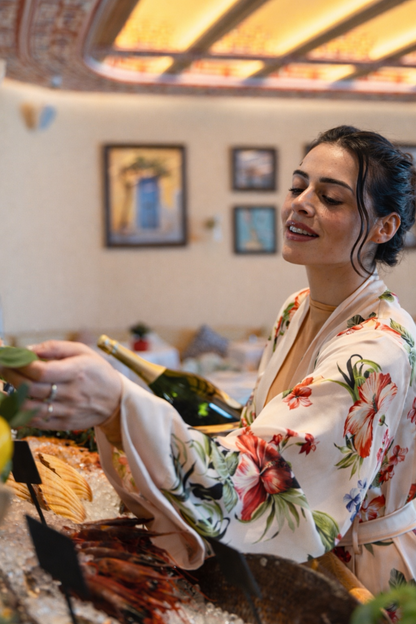 Floral Long Kimono Robe - by CAPRI LIFESTYLE