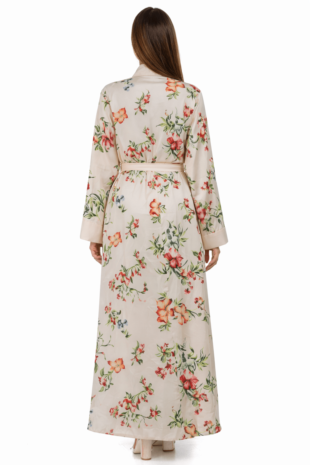 Floral Long Kimono Robe - by CAPRI LIFESTYLE