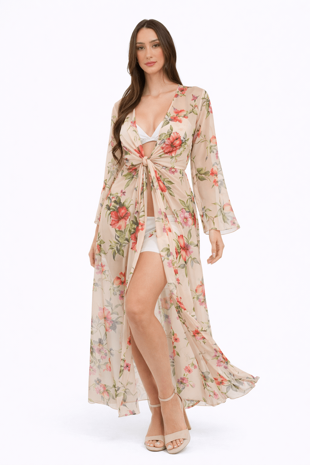 Floral Sheer Cover - Up - by CAPRI LIFESTYLE