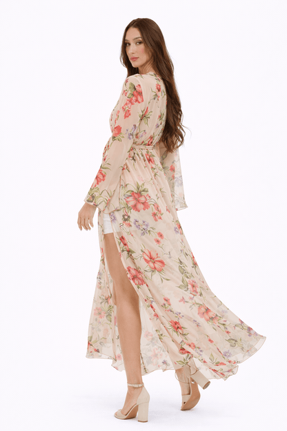 Floral Sheer Cover - Up - by CAPRI LIFESTYLE