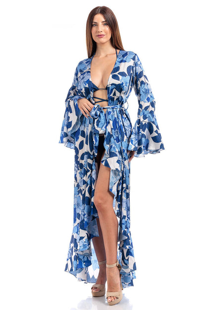 Floral Wrap Maxi Dress - by CAPRI LIFESTYLE