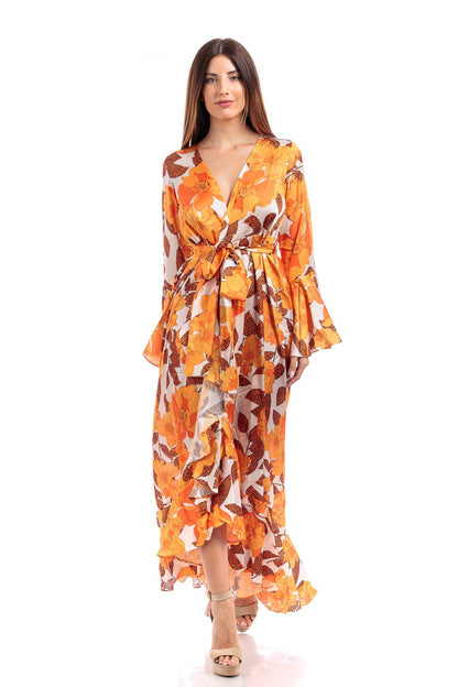 Floral Wrap Maxi Dress - by CAPRI LIFESTYLE