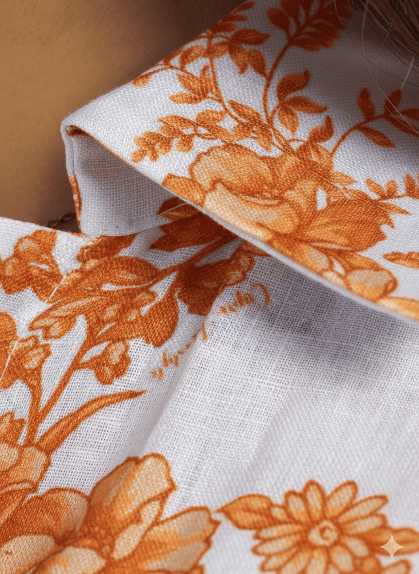 Flowery Flowy Linen Dress - by CAPRI LIFESTYLE