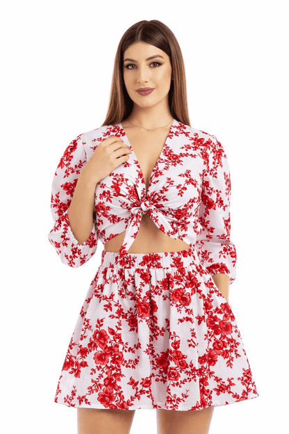 Flowery Linen Blouse - by CAPRI LIFESTYLE