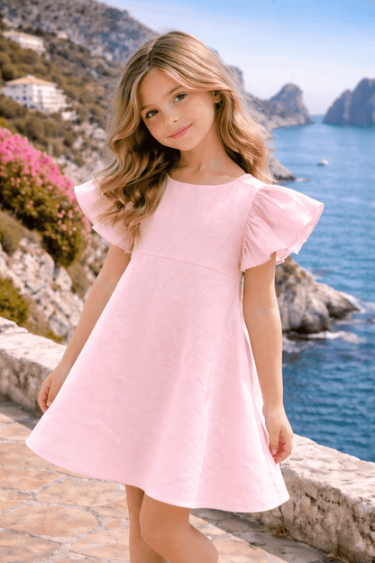 Girl Linen Dress - Kids Collection - by CAPRI LIFESTYLE