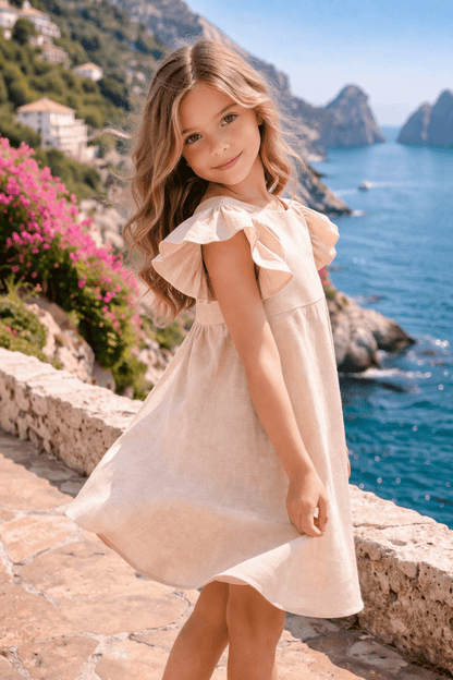 Girl Linen Dress - by CAPRI LIFESTYLE