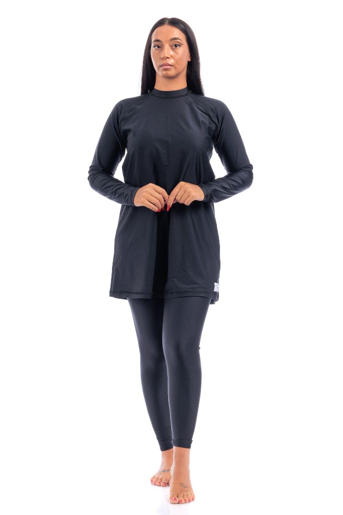 LBK19 - Women Modest wear with Tight Leggings, Head Cover - Burkini - by CAPRI LIFESTYLE
