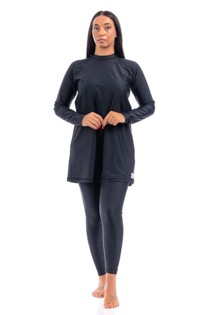LBK19 - Women Modest wear with Tight Leggings, Head Cover - Burkini - by CAPRI LIFESTYLE