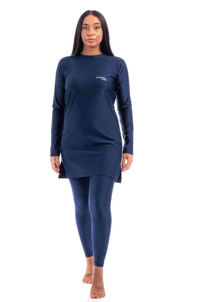 LBK19 - Women Modest wear with Tight Leggings, Head Cover - Burkini - by CAPRI LIFESTYLE