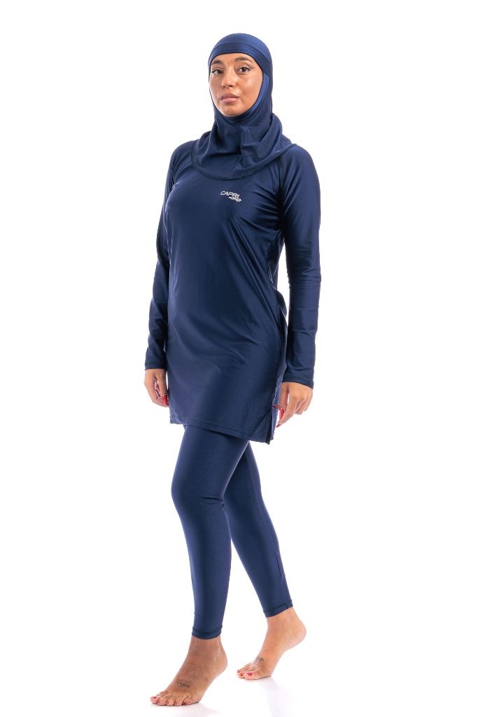 LBK19 - Women Modest wear with Tight Leggings, Head Cover - Burkini - by CAPRI LIFESTYLE