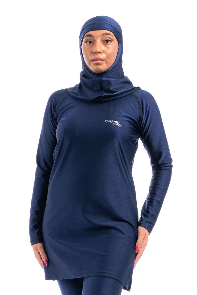 LBK19 - Women Modest wear with Tight Leggings, Head Cover - Burkini - by CAPRI LIFESTYLE