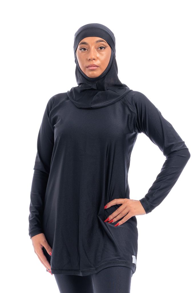 LBK19 - Women Modest wear with Tight Leggings, Head Cover - Burkini - by CAPRI LIFESTYLE
