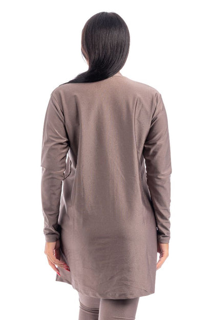 LBK33 - Capri Luxury Plain Burkini, Front Details with Head Cover &amp; Leggings - Burkini - by CAPRI LIFESTYLE
