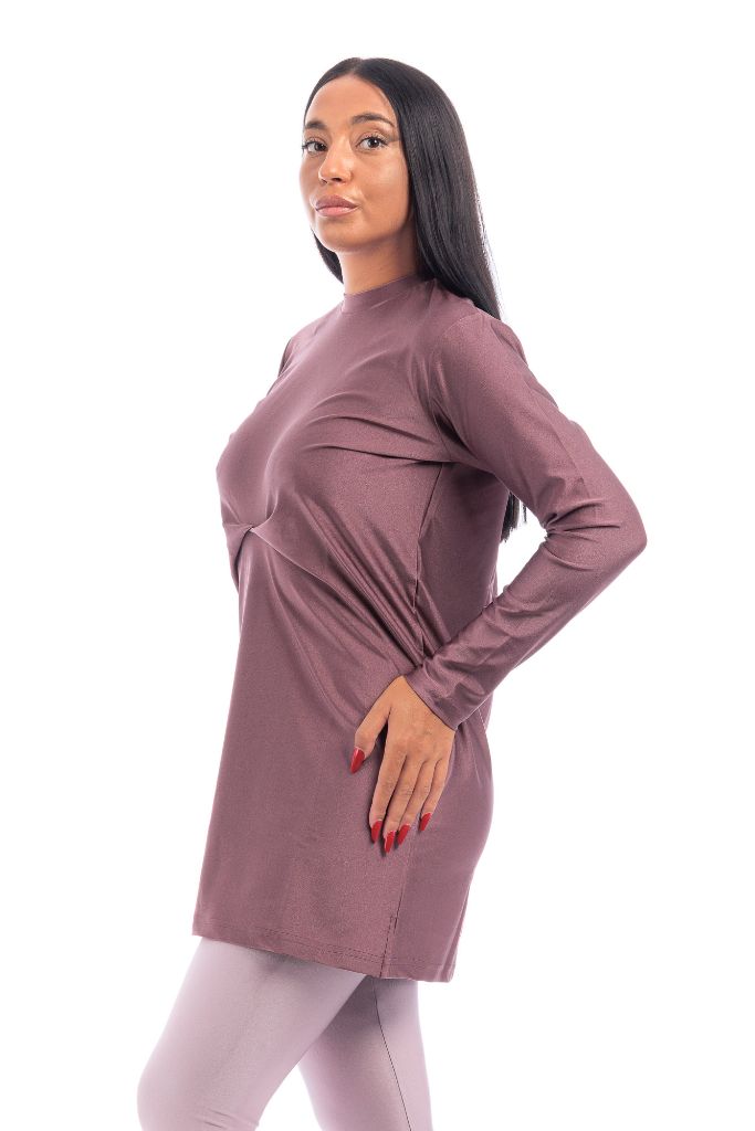 LBK33 - Capri Luxury Plain Burkini, Front Details with Head Cover &amp; Leggings - Burkini - by CAPRI LIFESTYLE