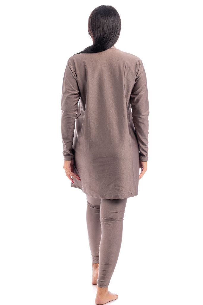 LBK33 - Capri Luxury Plain Burkini, Front Details with Head Cover &amp; Leggings - Burkini - by CAPRI LIFESTYLE