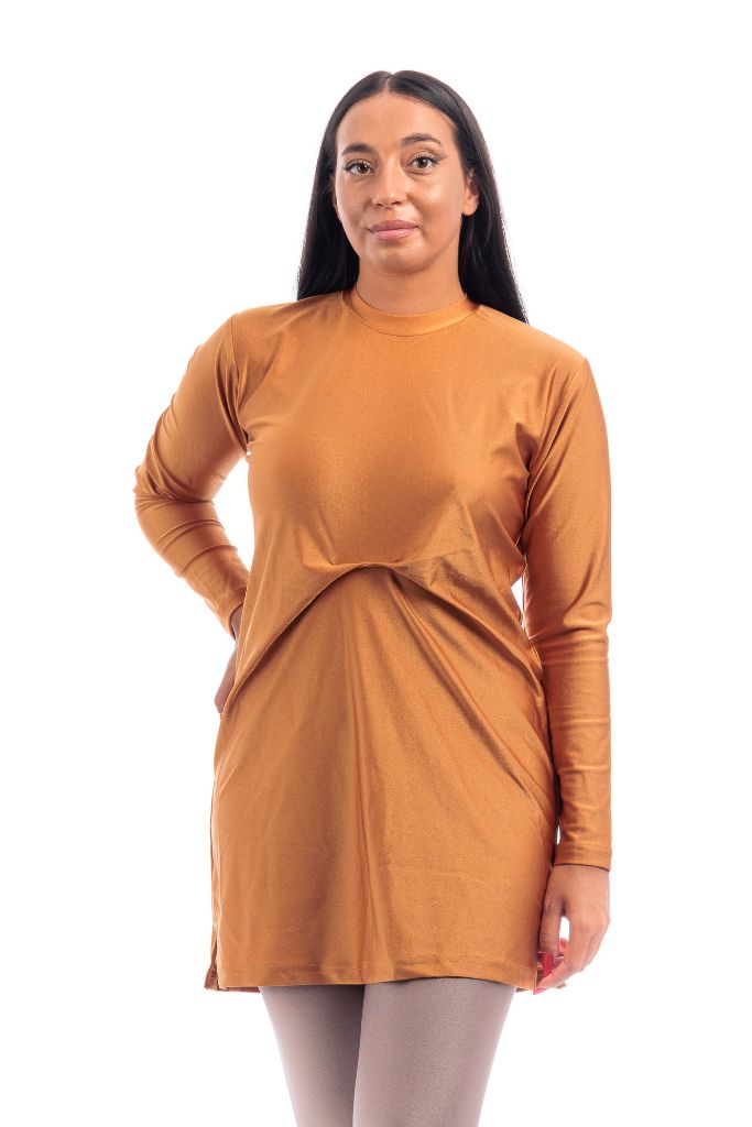 LBK33 - Capri Luxury Plain Burkini, Front Details with Head Cover &amp; Leggings - Burkini - by CAPRI LIFESTYLE