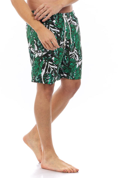 Leaf Printed Swim Shorts