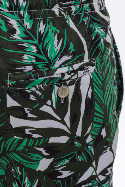 Leaf Printed Swim Shorts
