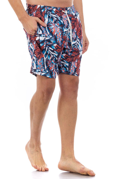 Leaf Printed Swim Shorts