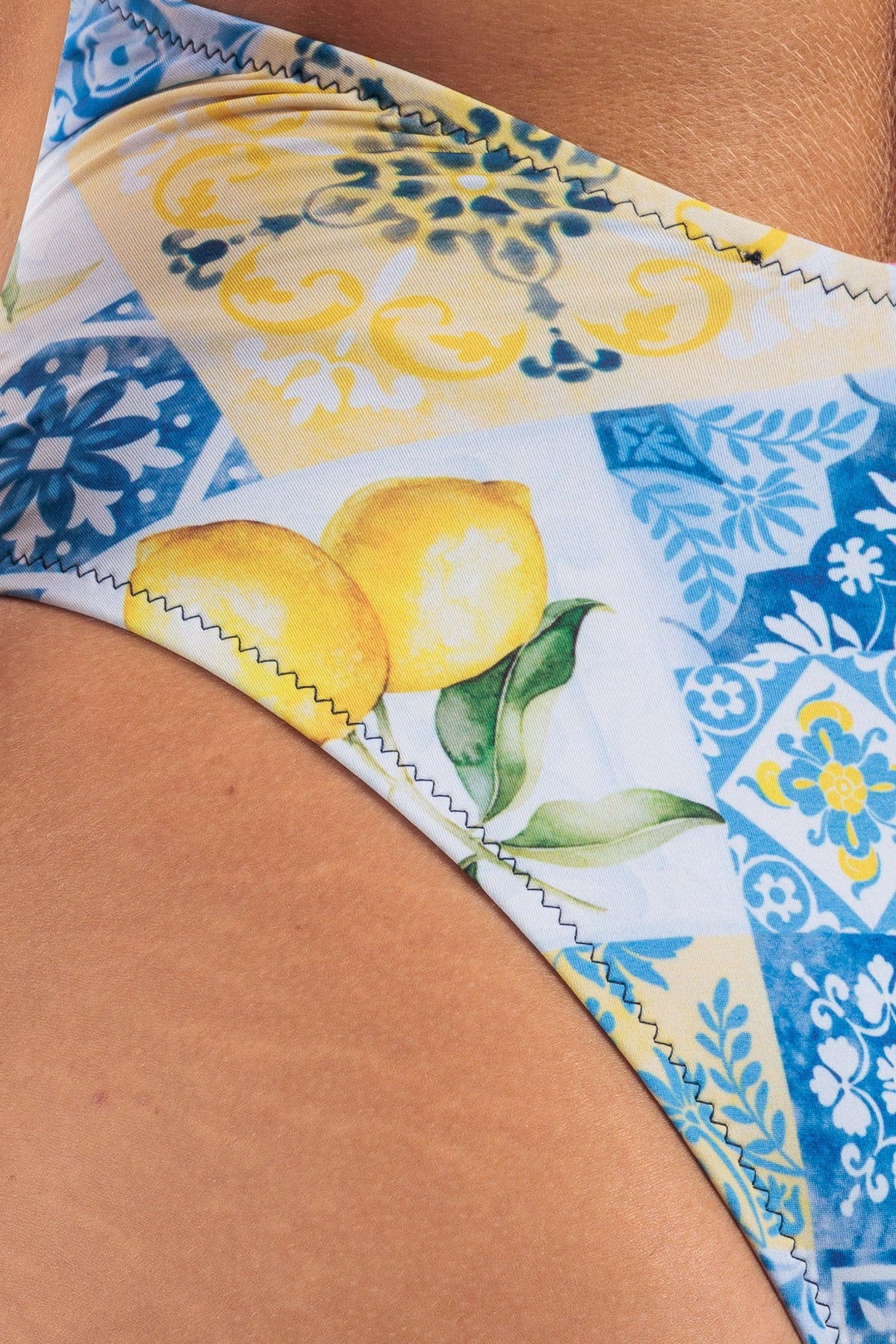 Lemon Cut-Out Ruched Swimsuit - Bikini Collection - by CAPRI LIFESTYLE