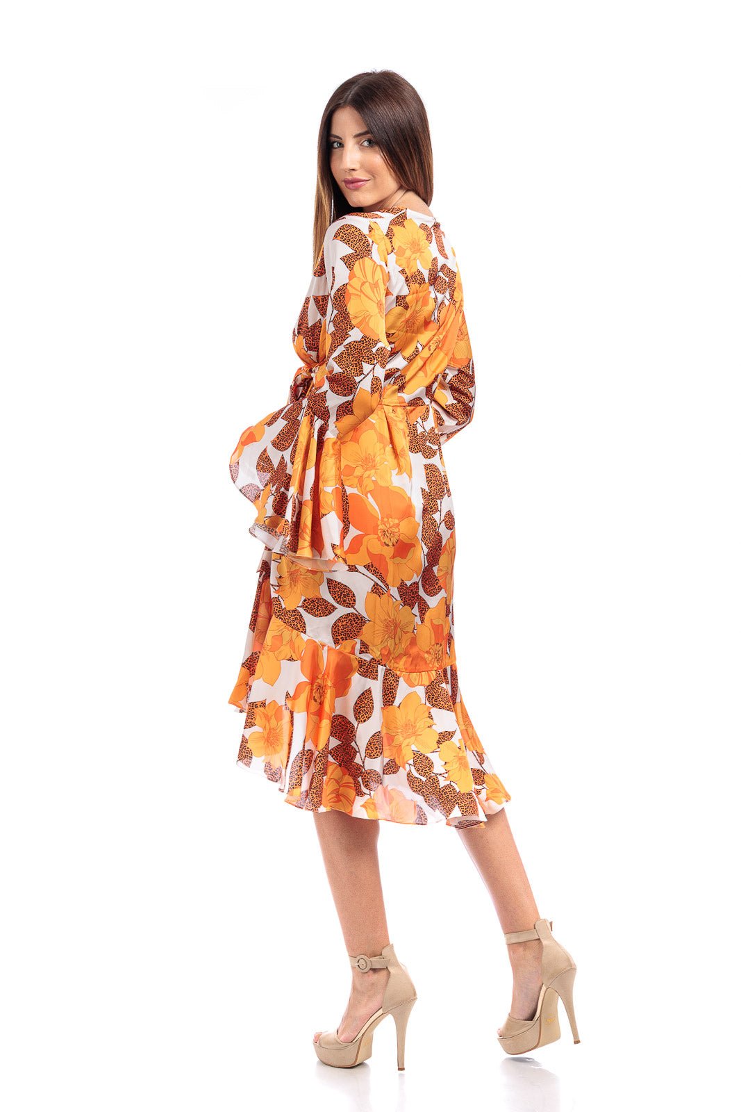 Lily Silk Wrap - Style Short Dress Long Sleeve - by CAPRI LIFESTYLE