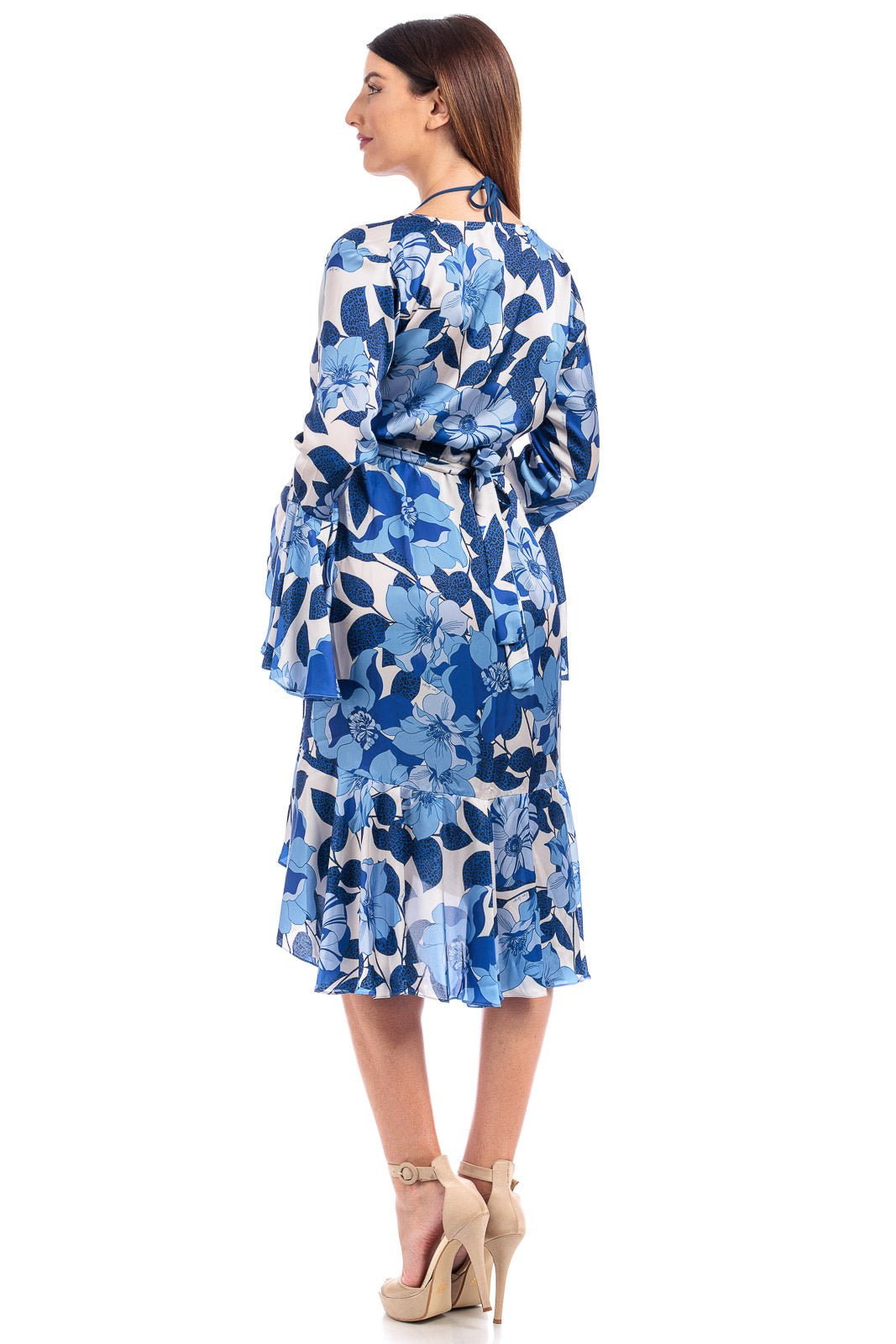 Lily Silk Wrap - Style Short Dress Long Sleeve - by CAPRI LIFESTYLE