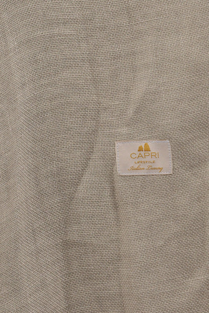 Linen Abaya With Flower Embroidery Details - by CAPRI LIFESTYLE