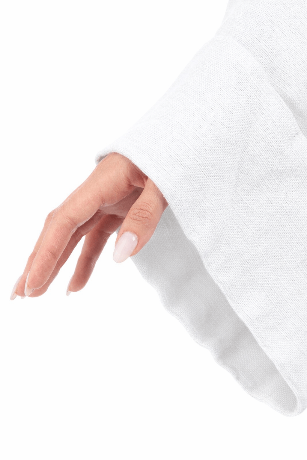 Linen Abaya With Flower Embroidery Details - by CAPRI LIFESTYLE