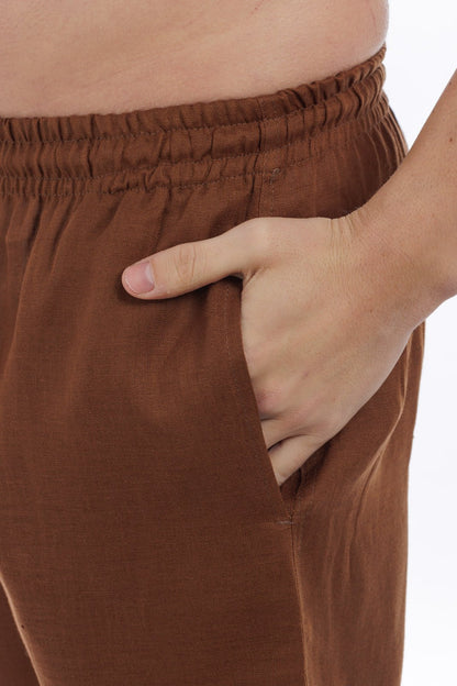 Linen Drawstring Shorts by CAPRI LIFESTYLE