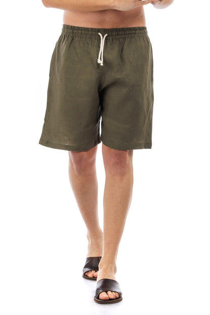 Linen Drawstring Shorts by CAPRI LIFESTYLE