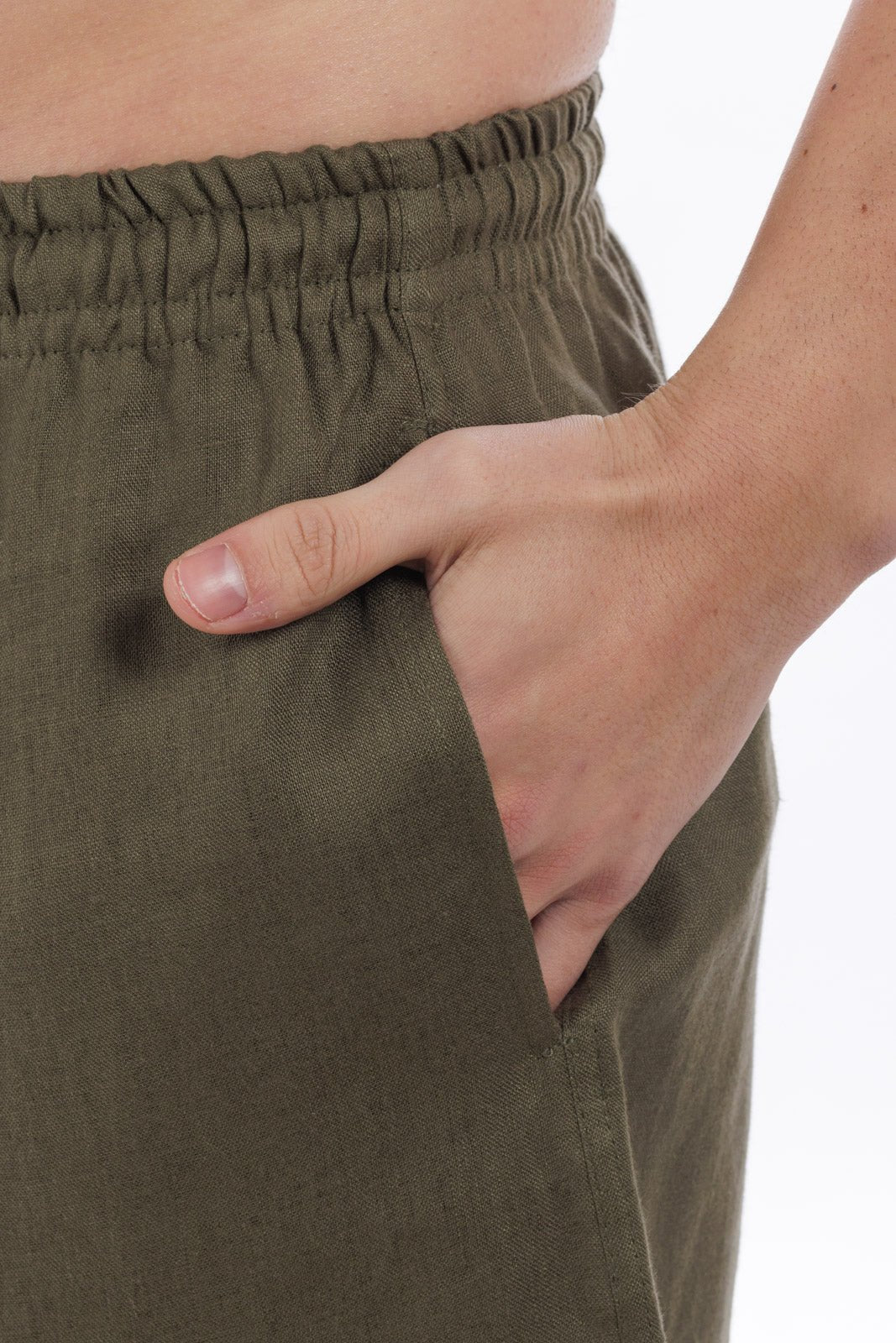 Linen Drawstring Shorts by CAPRI LIFESTYLE