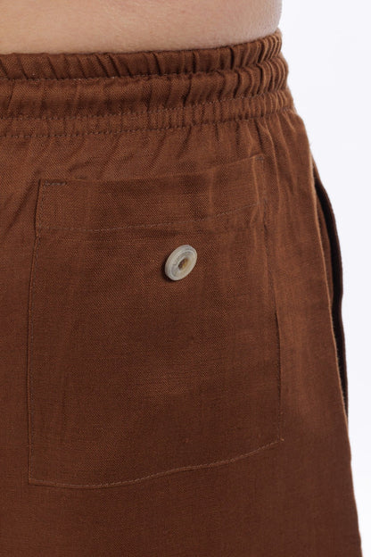 Linen Drawstring Shorts by CAPRI LIFESTYLE